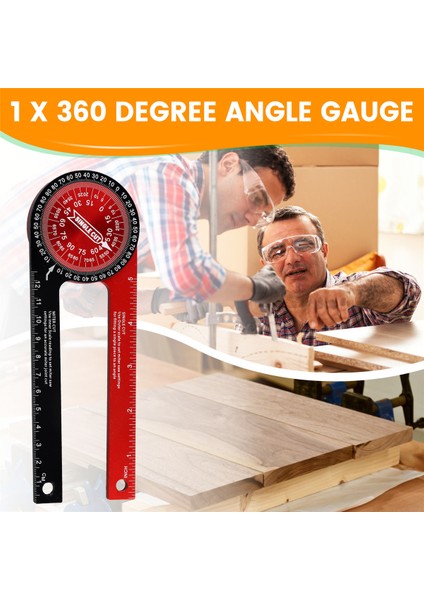 360 Derece Açılı Gösterge Ahşap Işleme Yatay Açı Gösterge Açısı Kesme Konumlandırıcı Diy Açısı Hükümdar Açısı Ölçüm Cihazı (Yurt Dışından) fırsatları