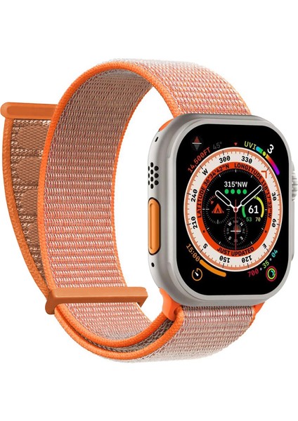 Apple Watch Series 11 46MM Hasırlı Kordon Woven Turuncu