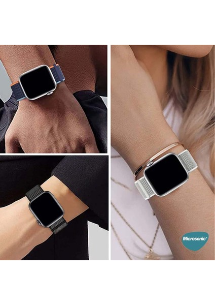 Apple Watch Ultra 3 Hasırlı Kordon Woven Turuncu