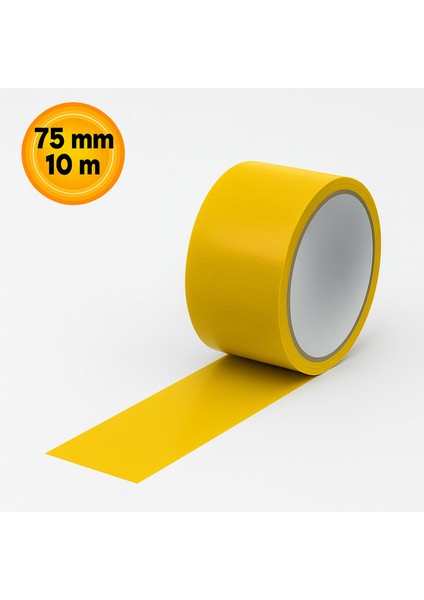 Sarı Tamir Bandı 75 mm x 10 mt Çok Amaçlı Güçlü Yapışkanlı Suya Dayanıklı Onarım Yalıtım Bandı