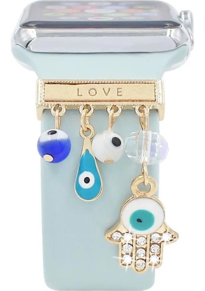Apple Watch Se 3 40MM Kordon Süsü Charm Love Hamsa