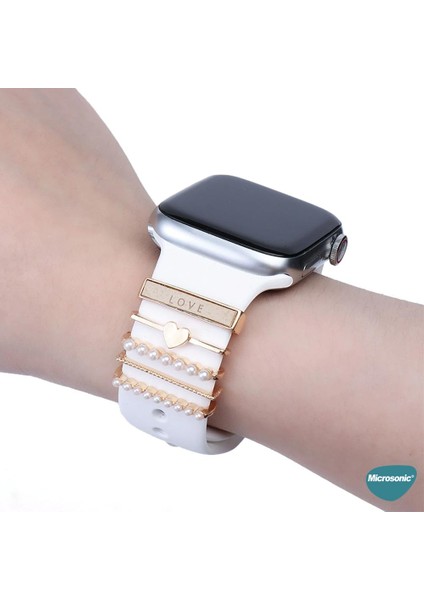 Apple Watch Se 3 40MM Kordon Süsü Charm Kalp ve Nazar Boncuğu fırsatları