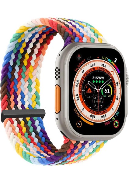 Apple Watch Se 3 40MM Kordon, (Medium Size, 147MM) Knitted Fabric Single Loop Pride Edition