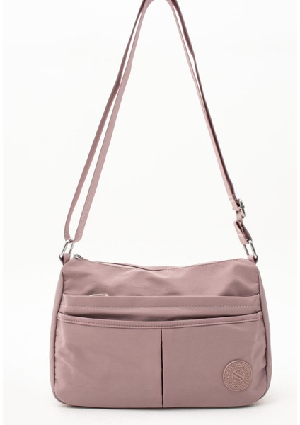 Kadın Suya Dayanıklı Kumaş Çok Gözlü Çapraz Askılı Okul Seyahat ve Omuz Çantası Pudra