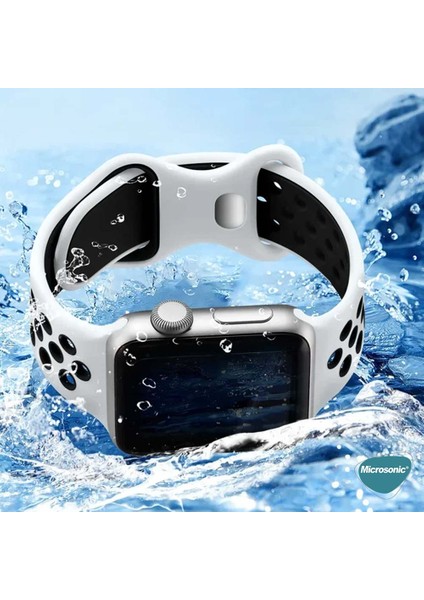 Apple Watch Se 3 40MM Kordon Rainbow Band Siyah Yeşil