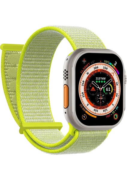 Apple Watch Se 3 40MM Hasırlı Kordon Woven Sarı