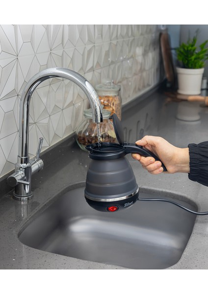 Katlanabilir 0,5l Mini Seyahat Su Isıtıcı, 750W, Paslanmaz Çelik Tabakalı, Çok Renkli indirimleri