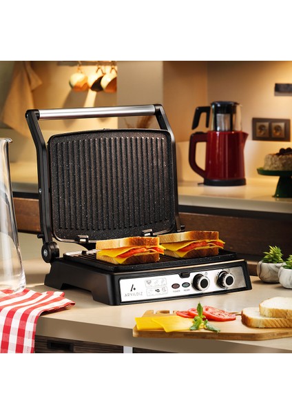 Multi Grill Tost Makinesi Antrasit, Çok Renkli, Şık ve Kullanışlı Tasarım fiyatları