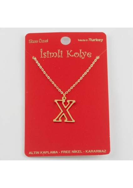 Allzey Prinç Harfli Kolye-X