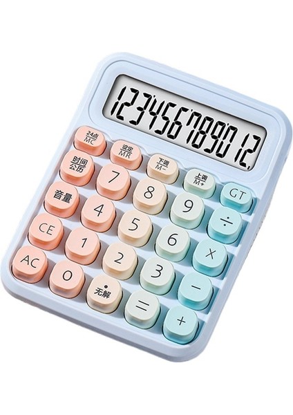 Öğrenciler Için Degrade Renk ve Değerli Şeker Küpü Klavyeli Dopamin Hesaplayıcısı, Sevimli Ofis ve Muhasebe Hesap Makinesi - Sesle Kontrol (Yurt Dışından)