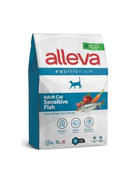 Düşük Tahıllı Balık Yaban Mersini Elma ve Havuçlu Yetişkin Kedi Maması 1,5 kg