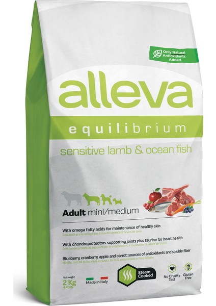 Equılıbrıum Sensıtıve Kuzu & Balık Adult Mını/medıum 2kg