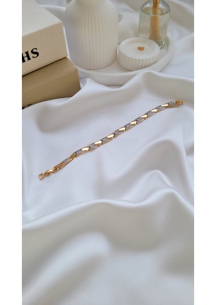 Xupıng Rose Gold Vıpzirkon Taşlı Bileklik 2 cm Uzatmalı