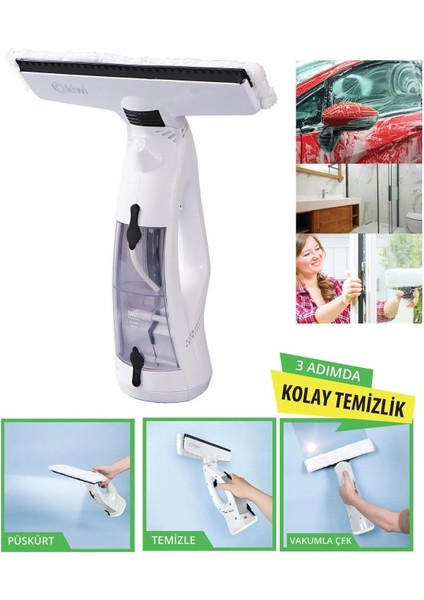 Şarjlı Cam Temizleme Cihazı Beyaz, Kolay ve Hızlı Temizlik Için Ideal fiyatları