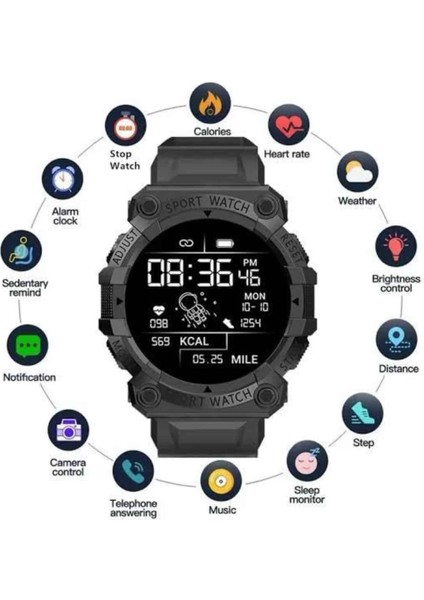 Zeroshop Yeni Nesil Çok Fonksiyonlu Uyku ve Sağlık Takibi Yapabilen Siyah indirimleri