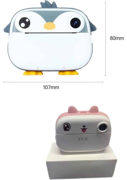 Zeroshop Çocuklara Özel Şirin Tasarımlı Mini Fotoğraf Yazıcısı 3 Adet Rulo Hediyeli modelleri