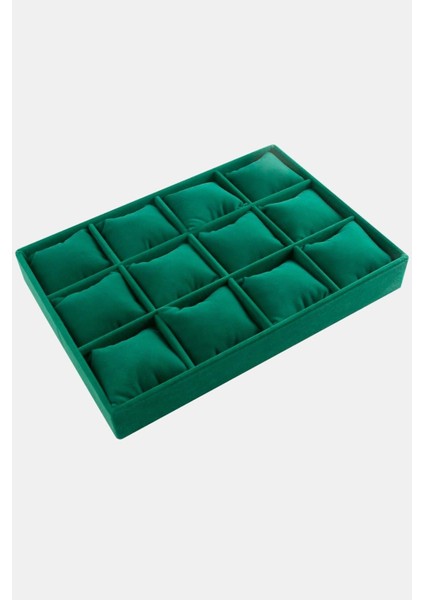 Allzey 12LI Anfora Kumaş Yastıklı Tabla-Yeşil