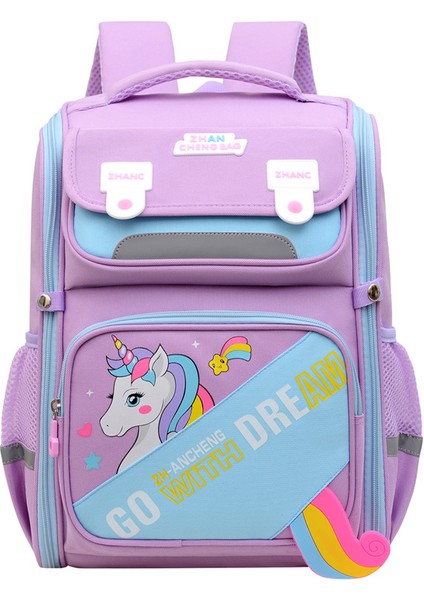 Öğrenci Okul Çantası 2-5. Sınıf Omurga Koruması ve Yük Azaltma Sırt Çantası Ilkokul Öğrencileri Omuz Karikatür Desenli Öğrenci Sırt (Yurt Dışından)