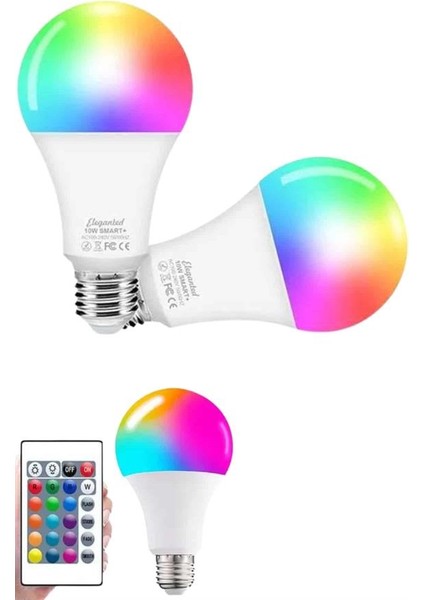 Zeroshop Ayarlanabilir Parlaklık Rgb LED Ampul Beyaz Lamba ve Renkli Ampul