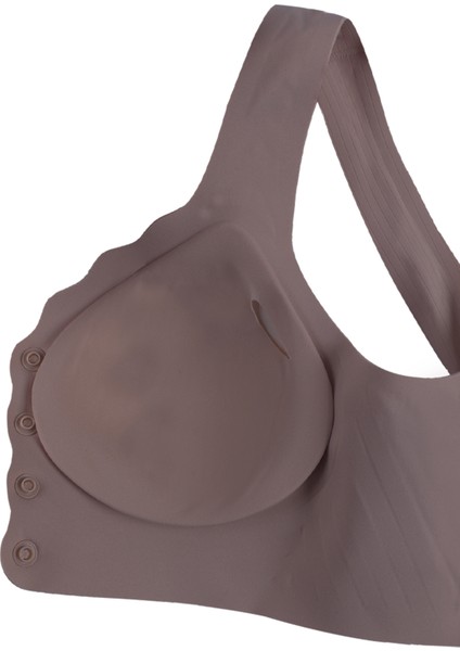 Balensiz Lazer Dikişsiz Kaplı Önden Kopçalı Sütyen Büstiyer