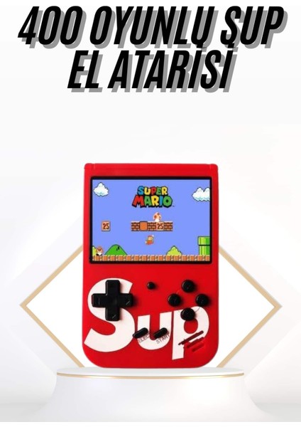 Zeroshop Çocuklara Özel Taşınabilir Sup El Atarisi 400 Oyunlu Nostaljik Oyun Konsolu