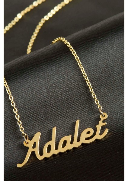 Allzey Adalet Isimli Kolye -Sarı