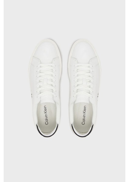 Logolu Deri Sneaker Ayakkabı YM0YM0146001W Erkek Ayakkabı YM0YM01460 01W modelleri