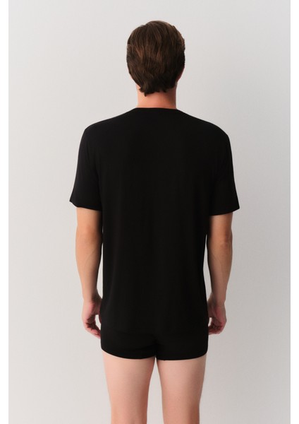 Erkek Modal V Yaka T-Shirt fırsatları