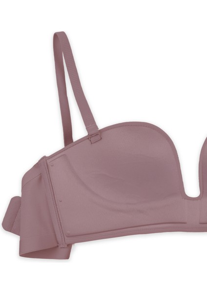 Derin Dekolte Destekli Dikişsiz Sütyen