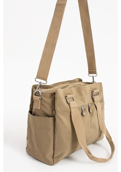 Kadın Büyük Boy Bölmeli Çanta Nude fiyatları