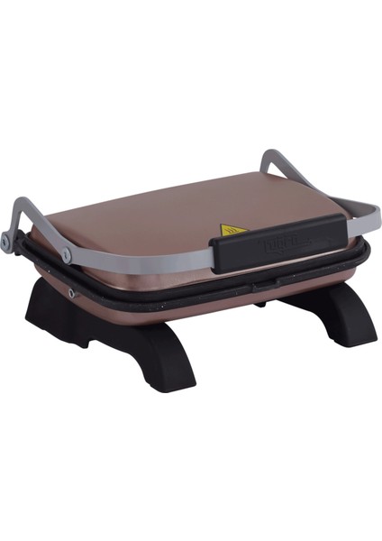 Kahverengi Mini Elektrikli Tost Cihazı, Pratik ve Şık Tasarım