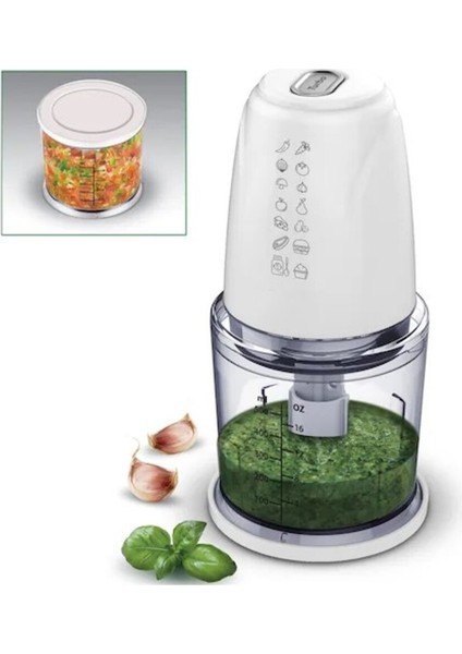 Küçük ve Güçlü 350W Doğrayıcı, Pratik Kullanım Için Ideal Renk Beyaz