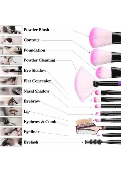 Zeroshop Makyaj Fırçası 12 Parça Set Yumuşak Uçlu Göz Makyajına Uygun Hafif ve Taşınabilir Çanta fırsatları