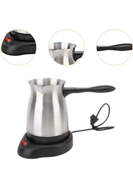 Zeroshop Çelik Kahve Makinesi Cezve 800 Watt Paslanmaz Çelik Türk Kahvesi Makinesi fırsatları