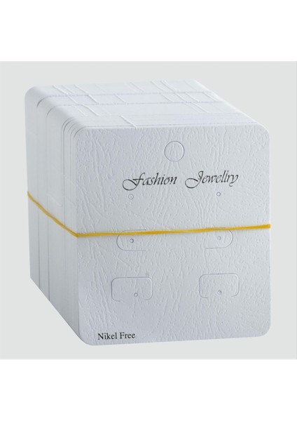 Allzey 6 Delikli Lüx Küpe Kartı-Beyaz fiyatları