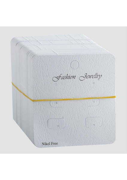 Allzey 6 Delikli Lüx Küpe Kartı-Beyaz modelleri