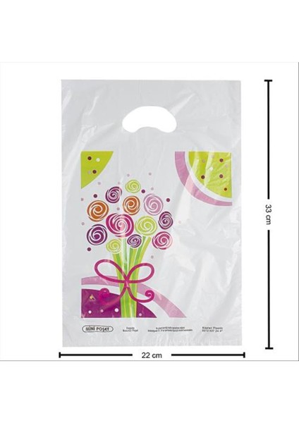 Allzey 22X33 El Tutma Poşet Paketi 100LÜ-YEŞIL
