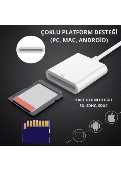 Usb-C To Sd / Hafıza Kart Okuyucu | Tak & Çalıştır Kamera Kart Dönüştürücü, Telefon, Tablet Pc Uyumlu fiyatları