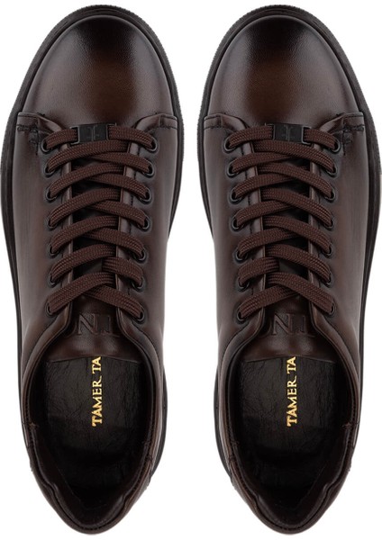 Erkek Hakiki Deri Kahverengi Sneakers & Spor Ayakkabı 298 3259-8086 Erk Ayk SK25-26 Kahve Dr Alkl indirimleri