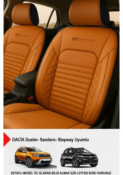 Istanbul Serisi Deri Oto Koltuk Kılıfı (Dacia Sandero-Stepway-Duster Uyumlu)