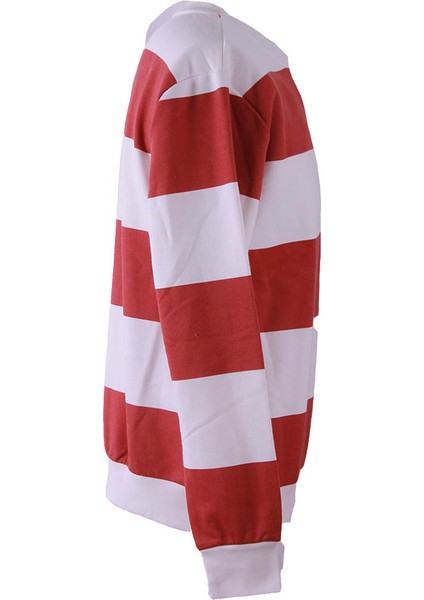Üç Iplik Baskılı Şardonsuz Sıfır Yaka Kiremit Erkek Sweatshirt 5790-1 fiyatları
