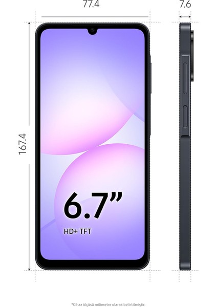 Galaxy A07 128 GB 4 GB Ram (Samsung Türkiye Garantili) Siyah fiyatları