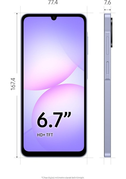 Galaxy A07 128 GB 4 GB Ram (Samsung Türkiye Garantili) Açık Mor fiyatları