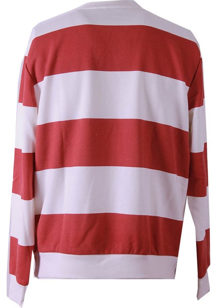 Üç Iplik Baskılı Şardonsuz Sıfır Yaka Kiremit Erkek Sweatshirt 5790-1 modelleri