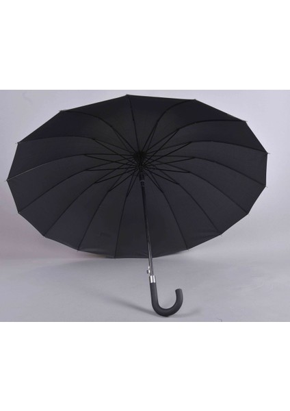 16 Telli Fiberglass Kırılmaz Rüzgar Korumalı Lüx Premium Şemsiye Kılıflı Şemsiye 100 cm Çaplı
