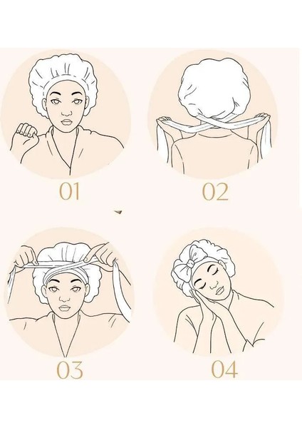 Ayarlanabilir ipek Saten Saç Bakım ve Uyku Bonesi Bandana-Siyah fırsatları