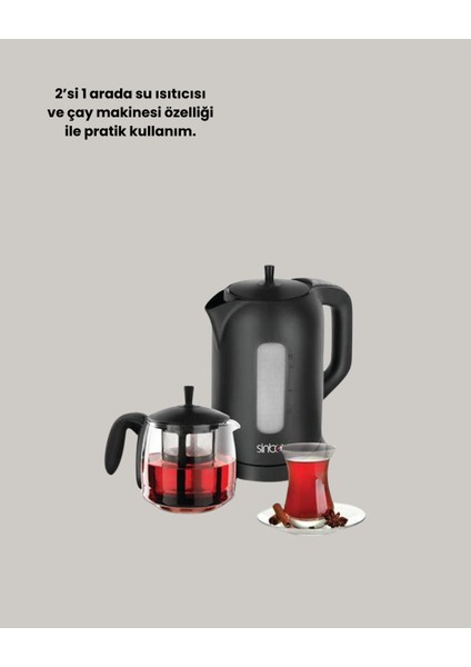 Zeroshop Sıcak Tutma Özellikli 2’si 1 Arada Çay Makinesi ve Su Isıtıcı fırsatları