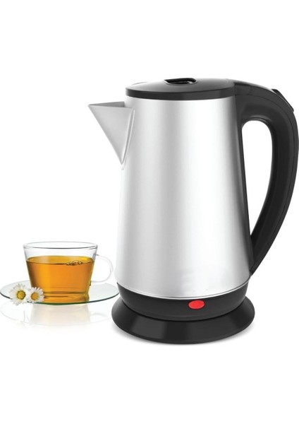 Gri Çelik Su Isıtıcı Kettle, Şık ve Dayanıklı Tasarım