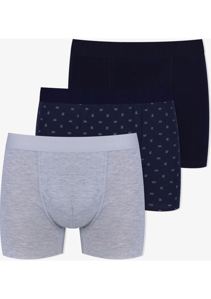 Erkek 3'lü Pamuklu Likralı Boxer indirimleri