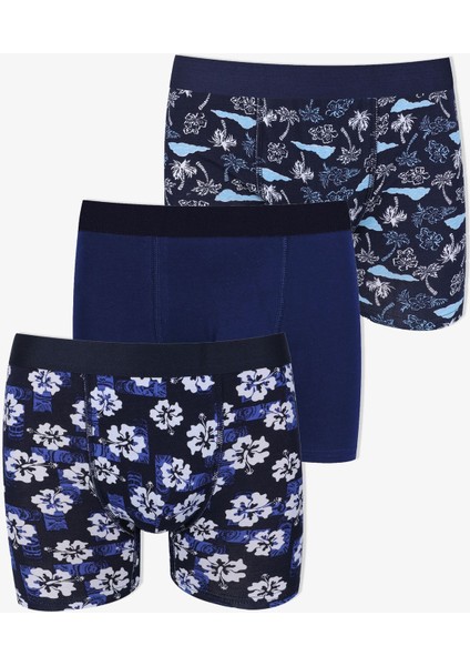 Erkek 3'lü Pamuklu Likralı Boxer indirimleri